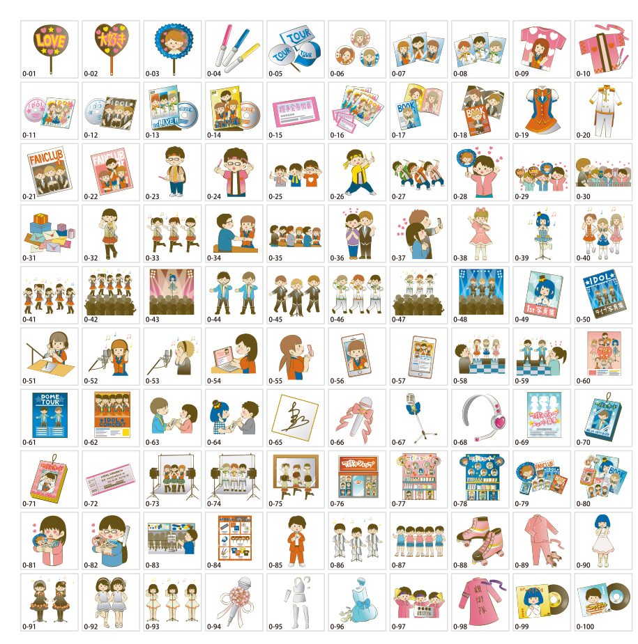 Illustrations of idols