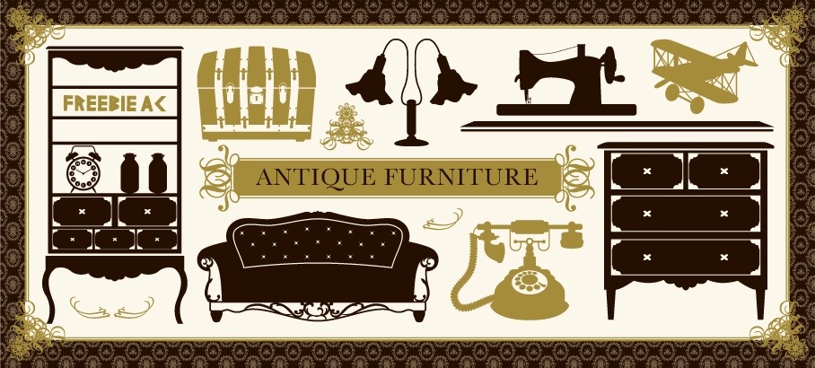 Antique furniture silhouette