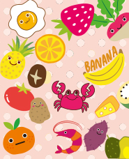 Cute fresh food illustration