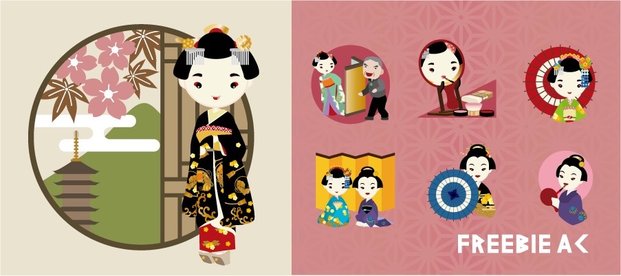 Geisha - maiko illustration