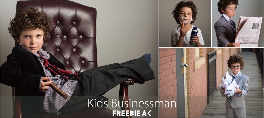 Kids businessman Stock Photos