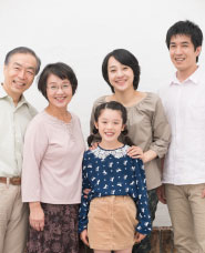 Nhật Bản ba thế hệ gia đình vật liệu chụp ảnh