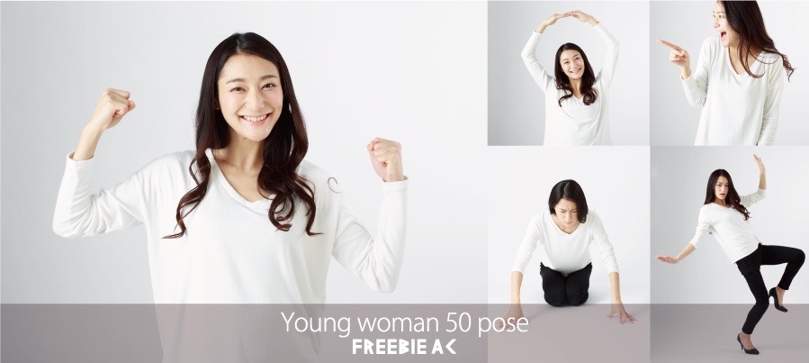 Young woman 50 pose Stock Photos vol5