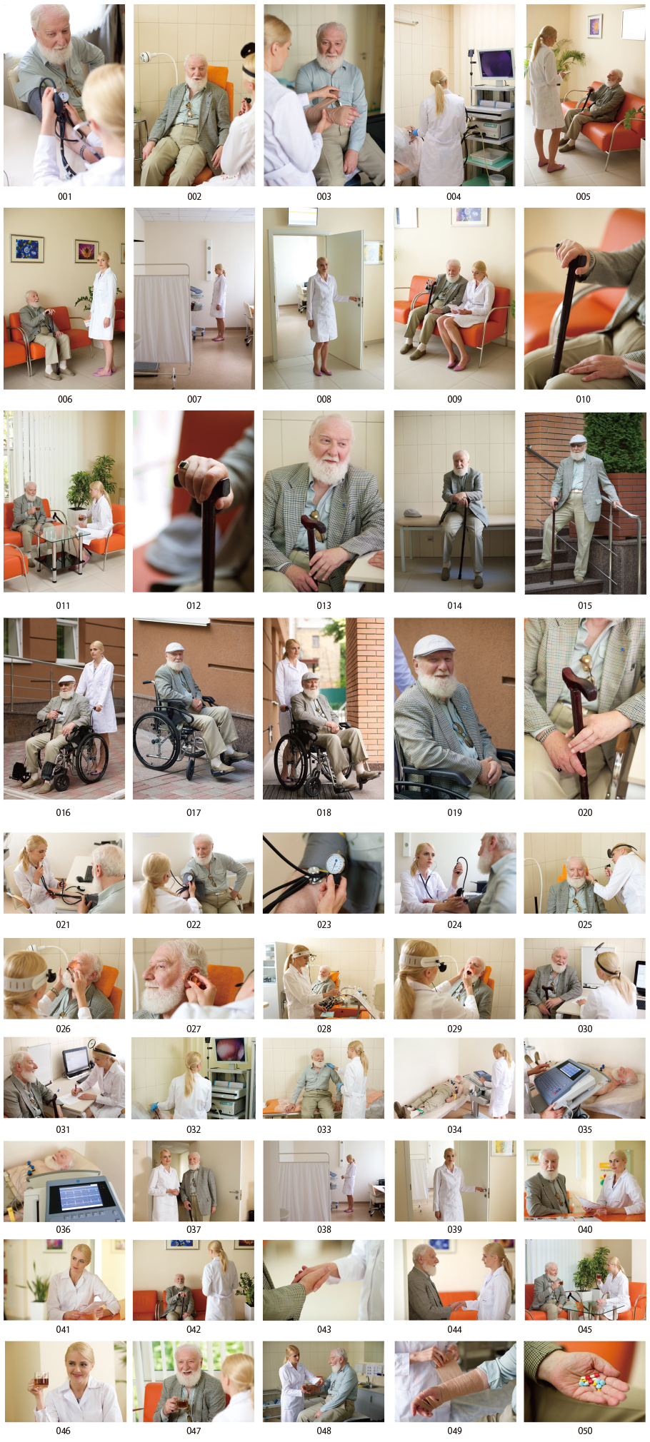 老人と医療の写真素材