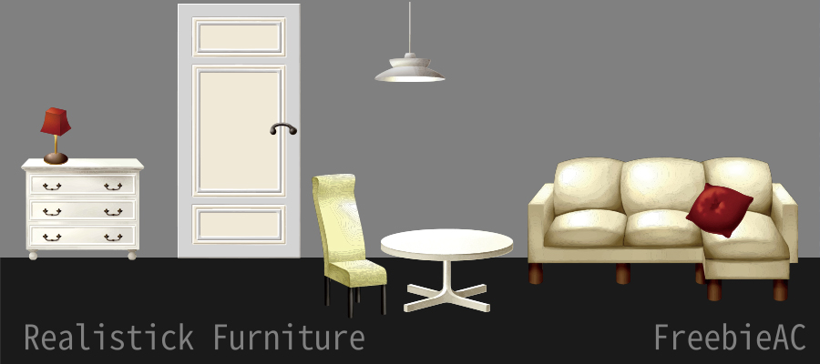 Realistick furniture illustration