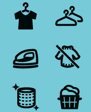 Laundry silhouette icon