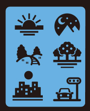 Landscape silhouette icon