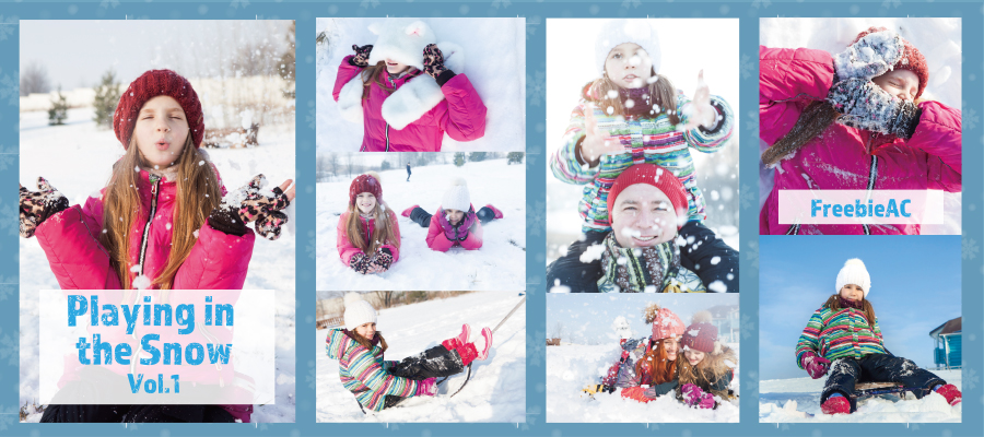 外國人家庭照片素材下雪版本Vol.1