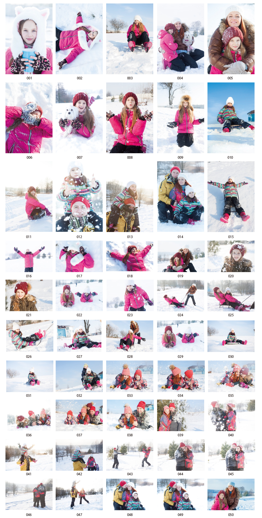 外國人家庭照片素材下雪版本Vol.1