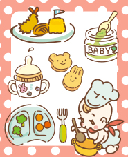 Baby food illustration