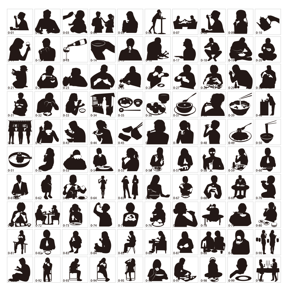 Meal silhouettes