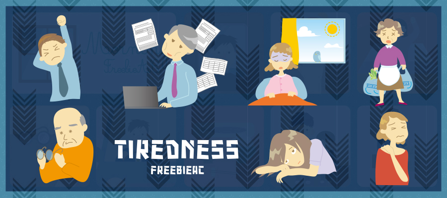 Tiredness illustrations