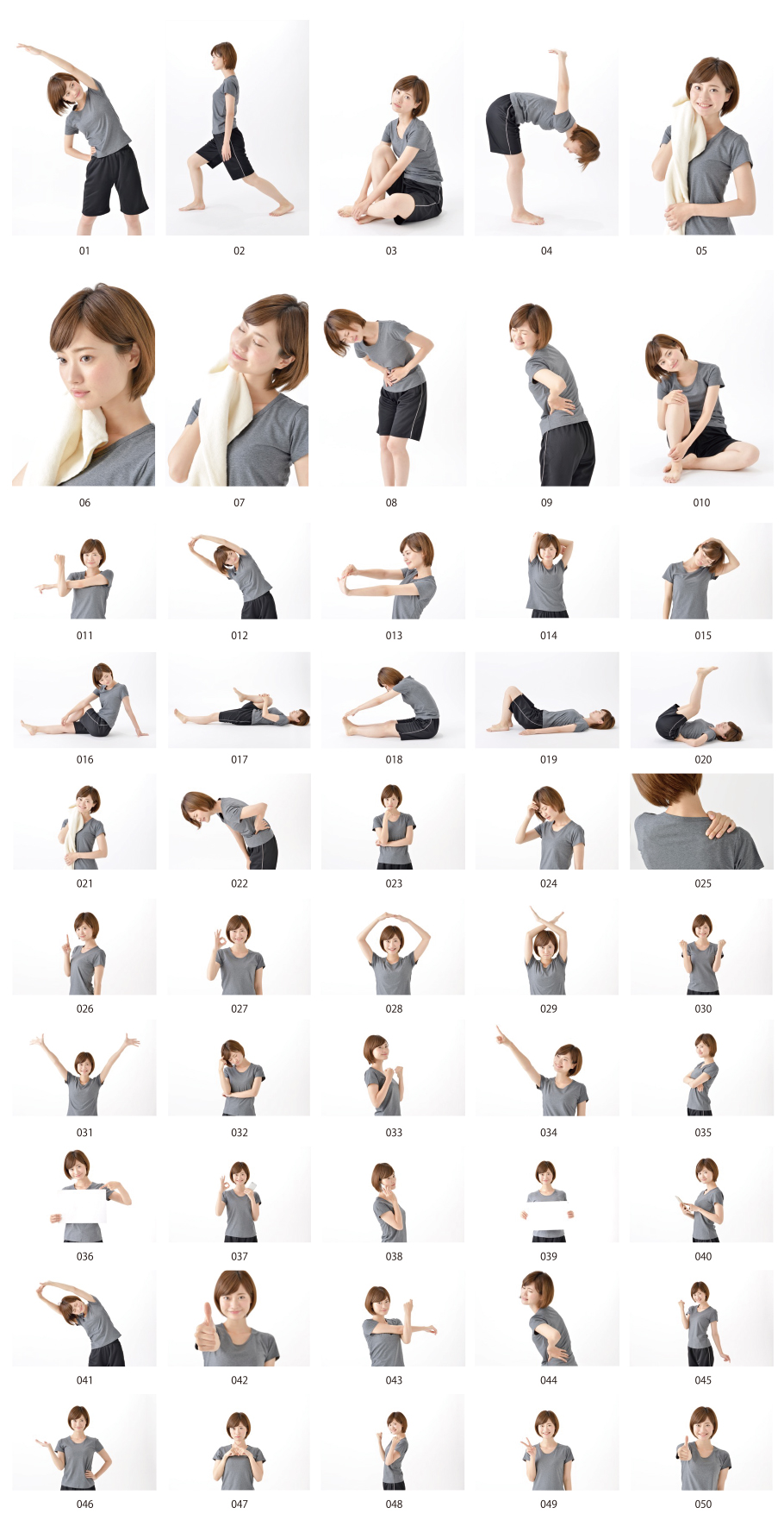 女性伸展姿勢圖片素材