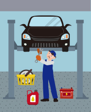 Car maintenance illustrations