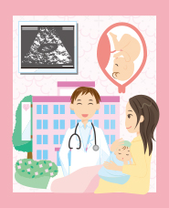 Antenatal clinic illustrations