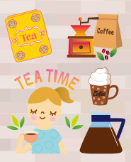 Vật liệu minh họa thời gian trà
