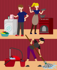 Hình minh họa công việc nhà