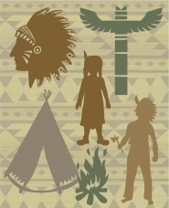 Native american silhouette