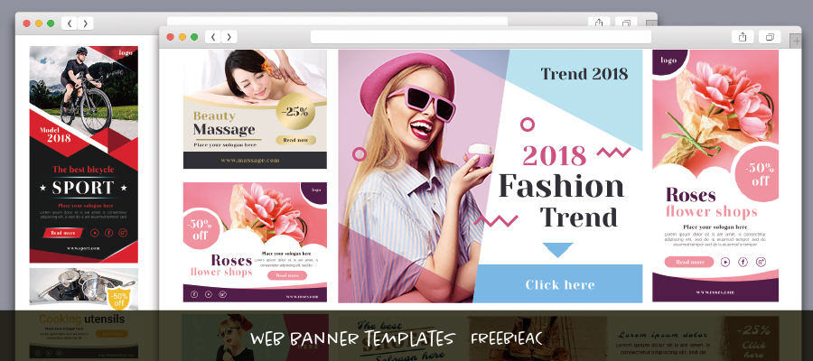 Web banner template material