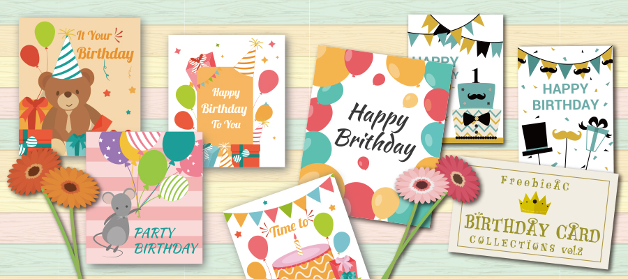 Birthday card template material vol.2