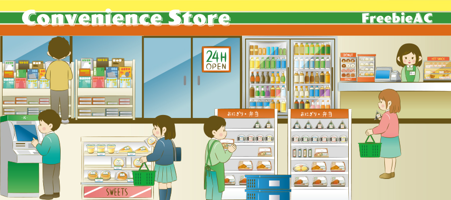 Convenience store illustrations