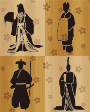 Japanese clothes silhouettes