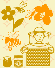 Beekeeping silhouette material