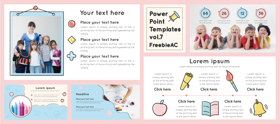 PowerPoint template material vol.7