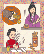 Asian Fortune Telling illustrations material