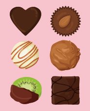 Illustration material of chocolate