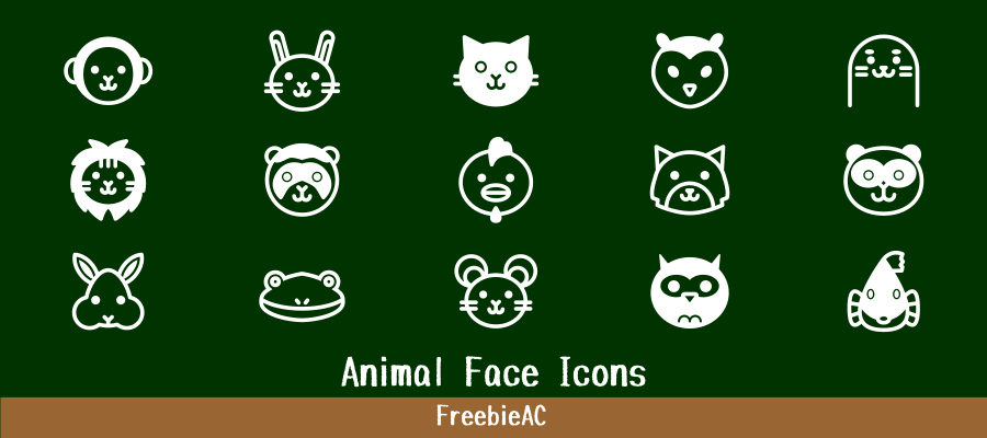 Animal face icon material