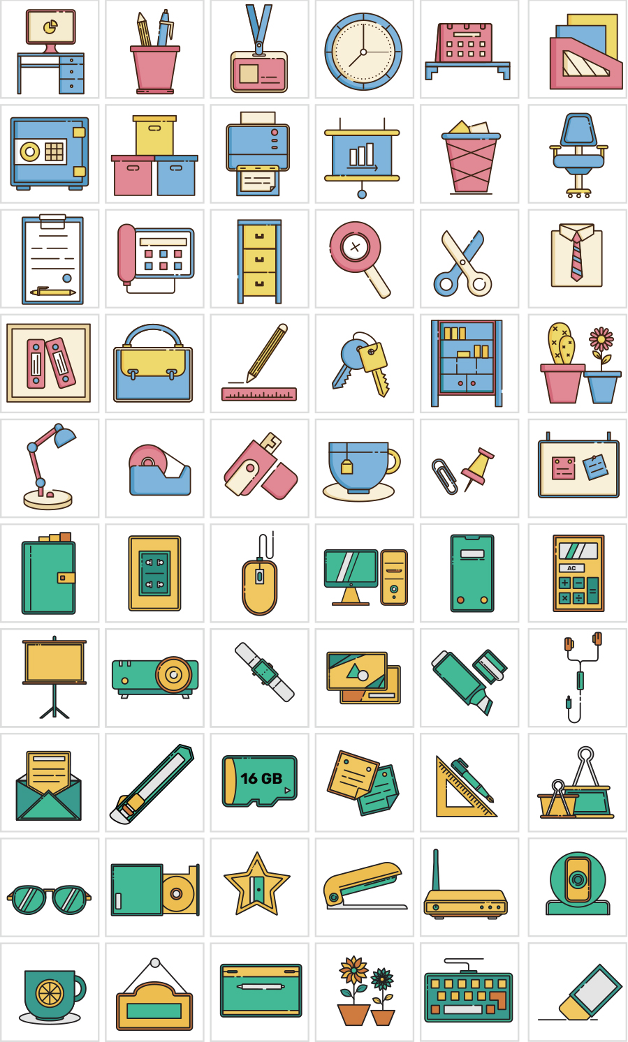 Color Office icons