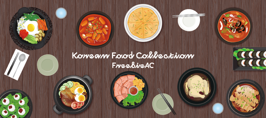 韓国の食べ物イラストコレクション