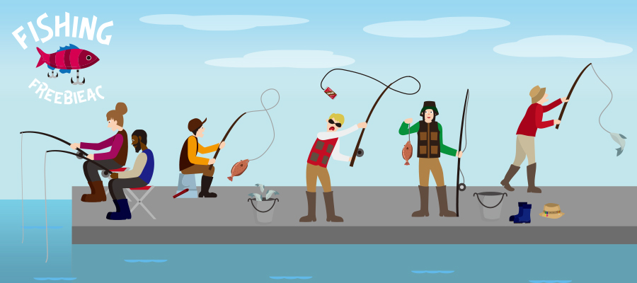 Illustration material of fishing