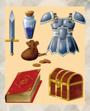 Vector set of fantasy items
