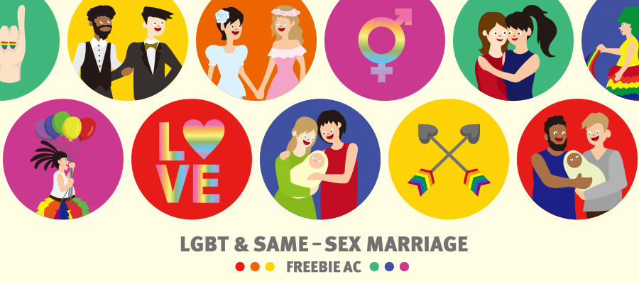 Illustration material of LGBT and Same-sex marriage