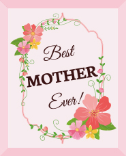 Mothers Day Design Logo Label Material