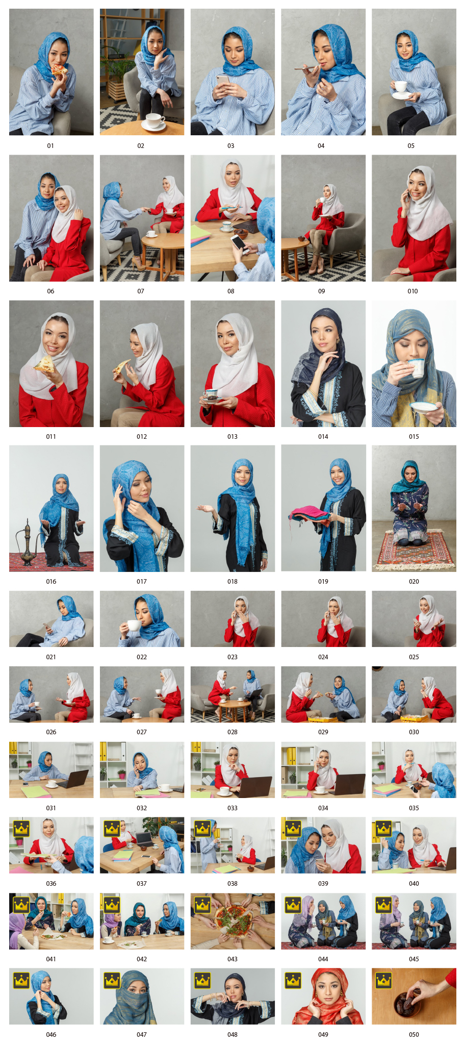 Hijab Asian women stock photos