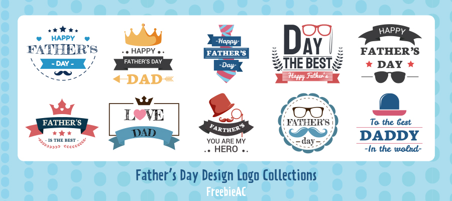 Fathers Day logo design material