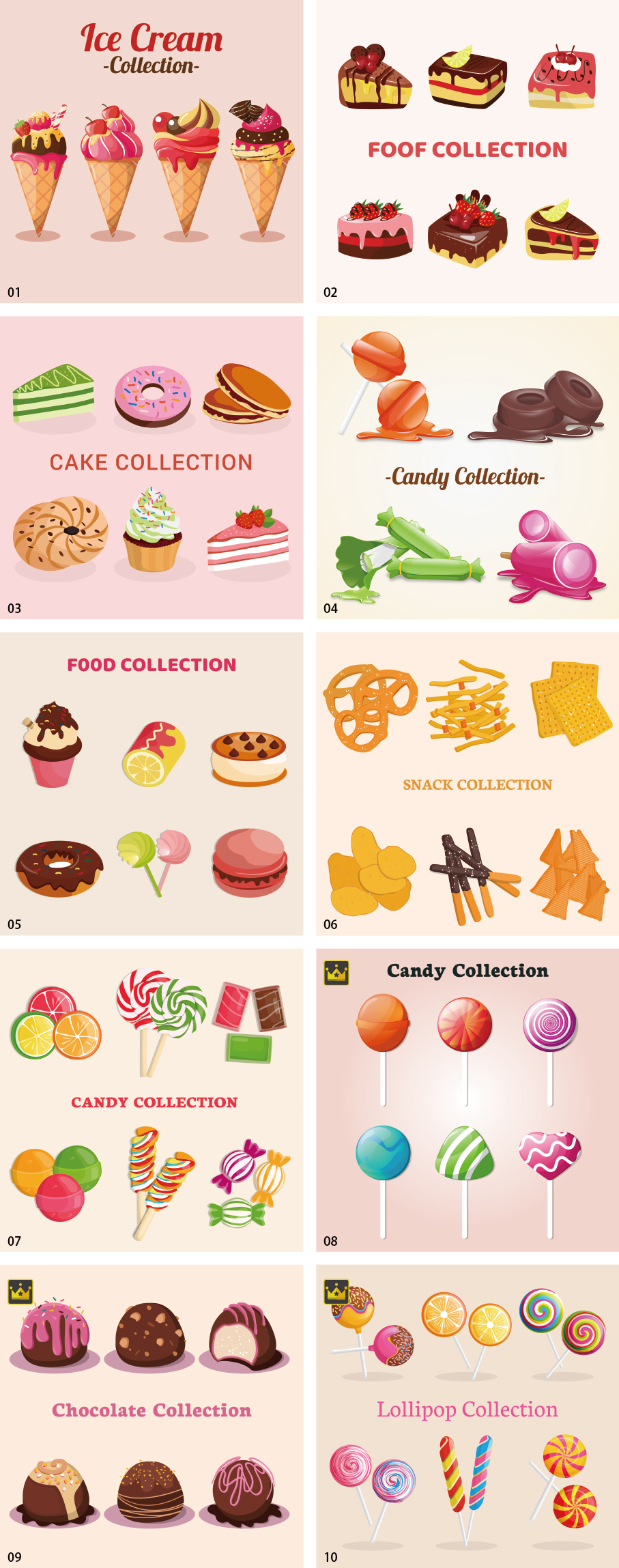 Sweets clipart collection
