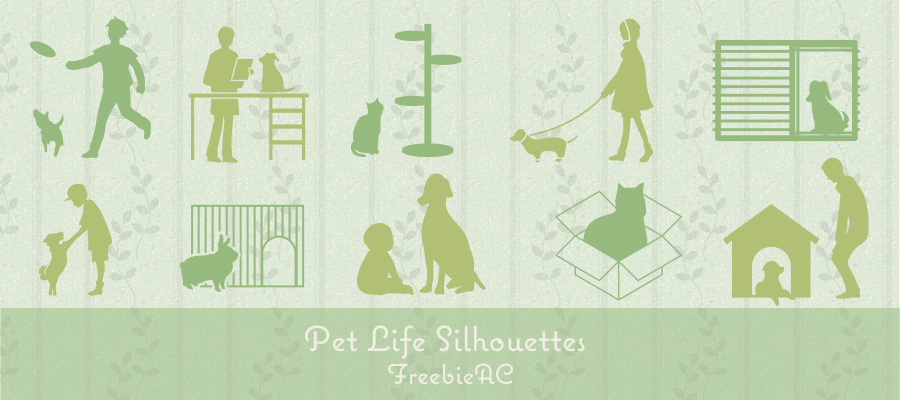 Living with a pet silhouette material