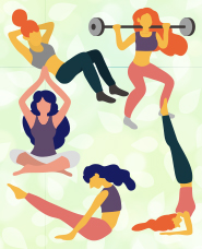 Minh họa của yoga và thể dục