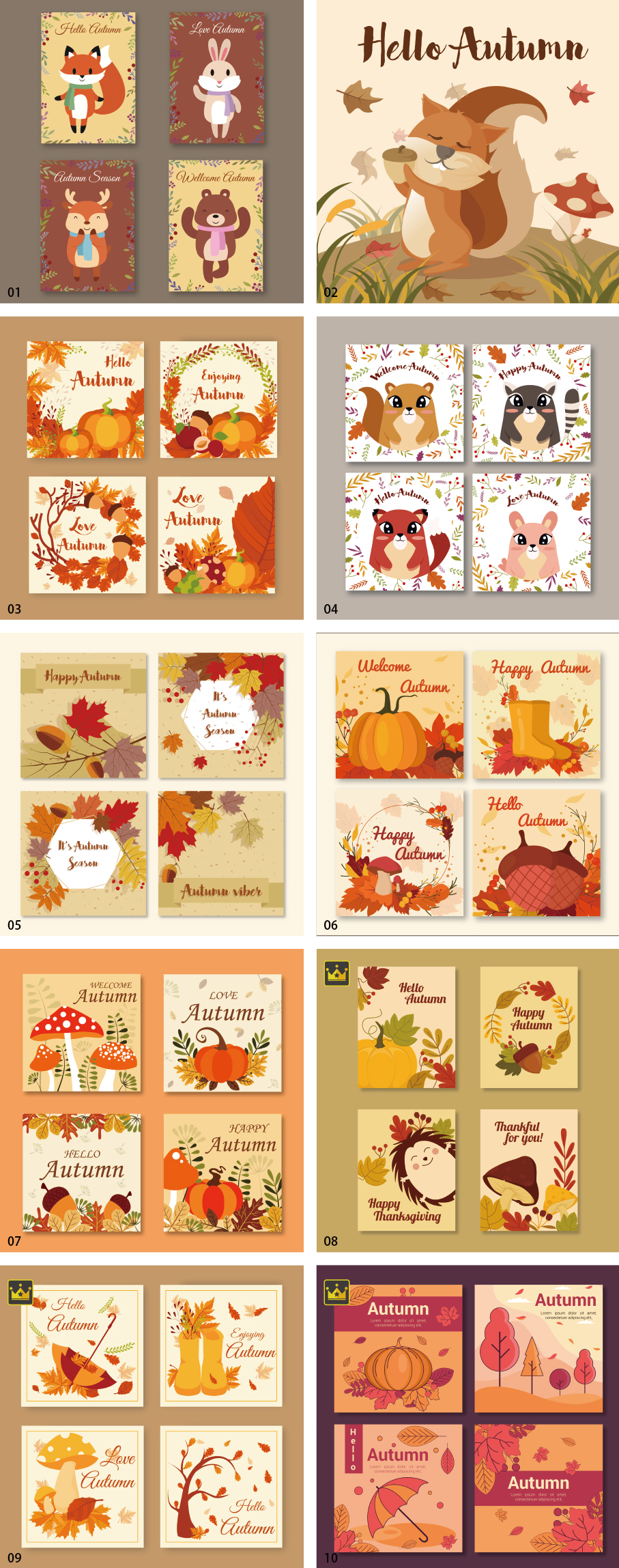 Autumn card template