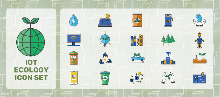 IoT and ecology icons