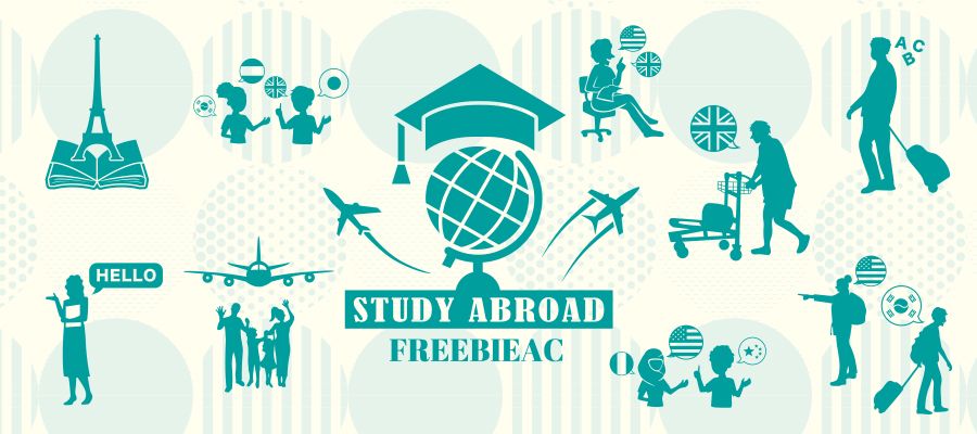 Study abroad silhouette
