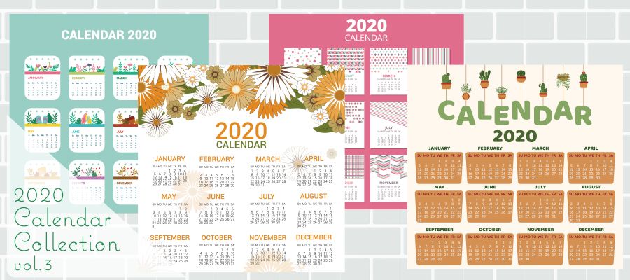 2020 Calendar Template Vol.3
