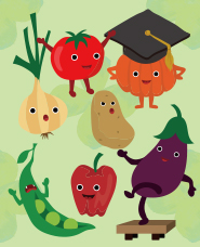 Illustration of vegetable character