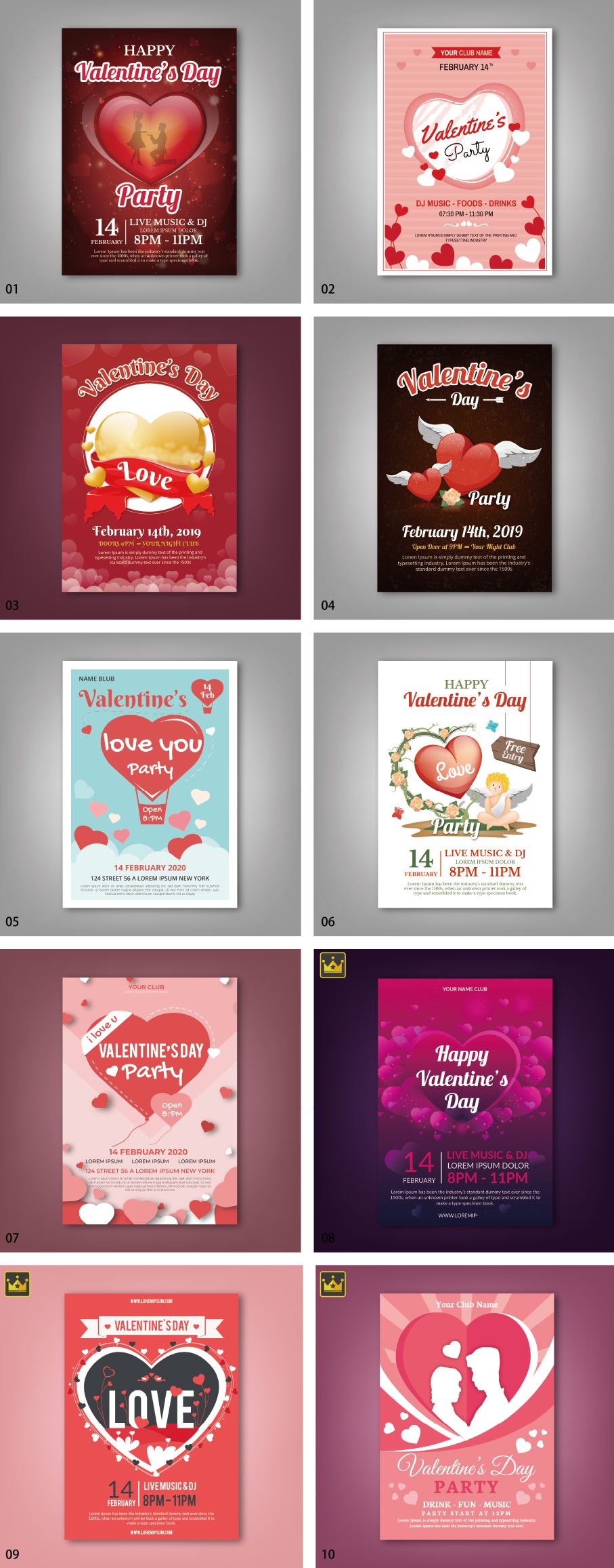 Valentine poster template