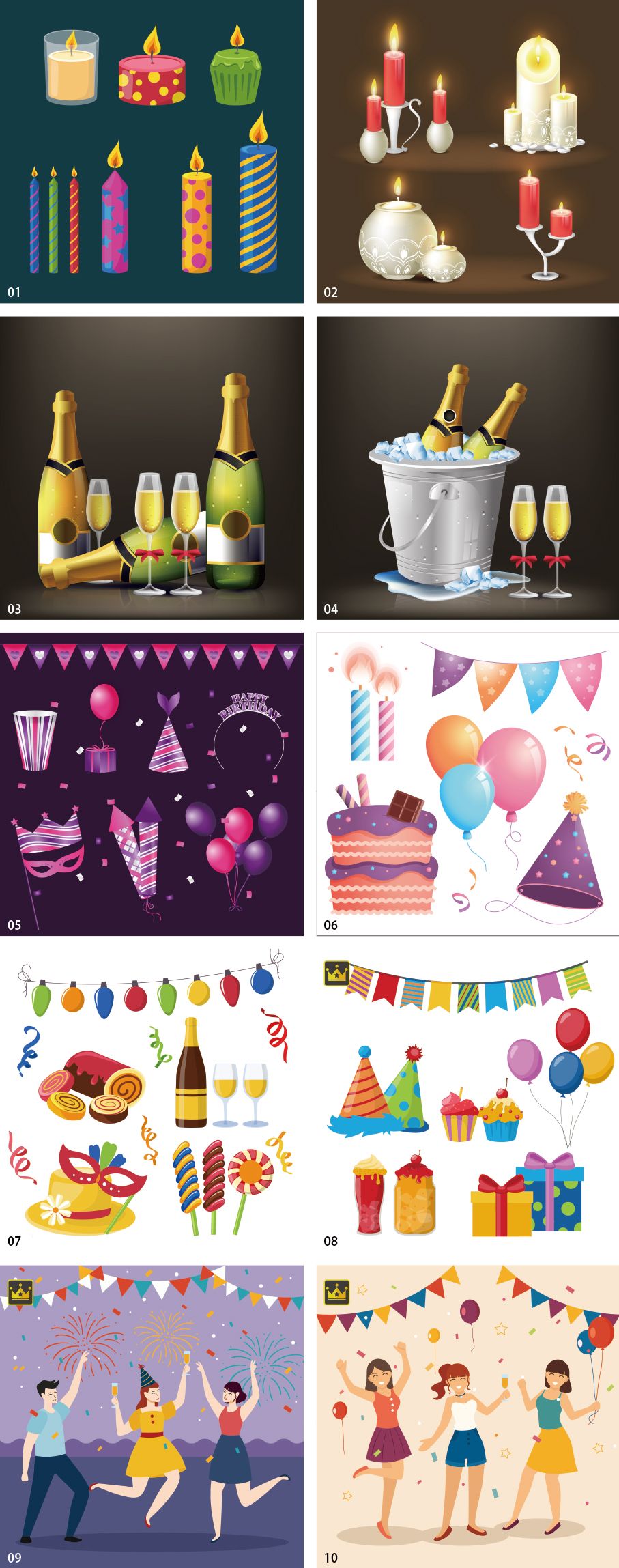 Party illustration collection