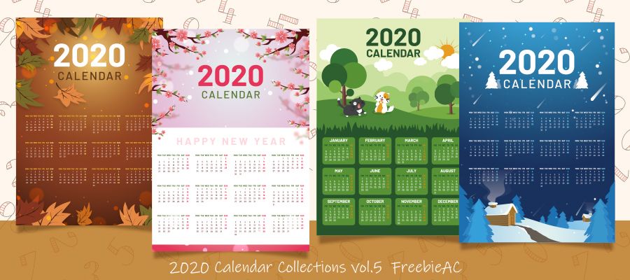 2020 calendar template Vol.5